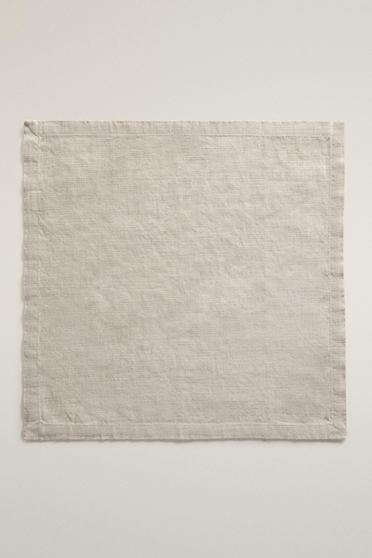 FADED LINEN NAPKIN PACK — Light beige