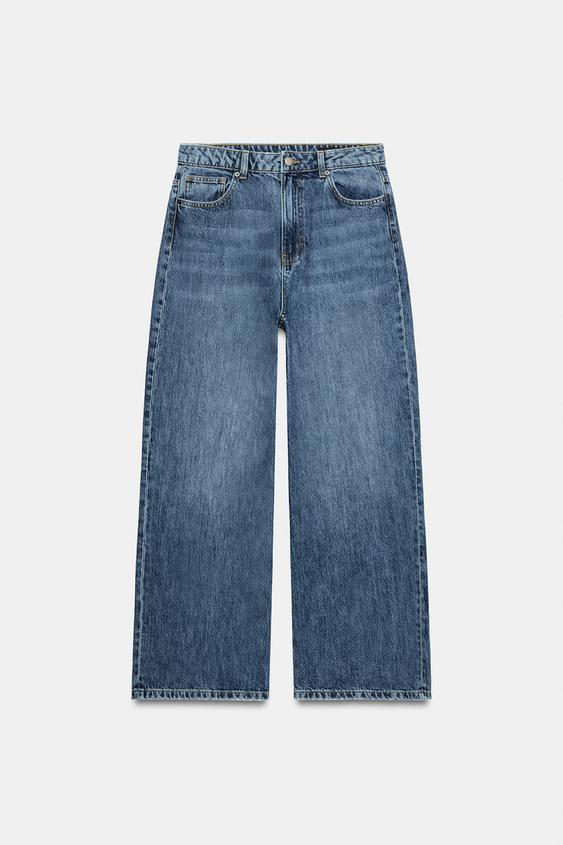 JEANS ZW COLLECTION WIDE LEG TIRO ALTO - Azul de Zara - Imagen 0