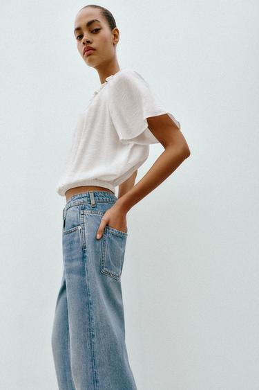 BLOUSE ROMANTIQUE À VOLANT - Blanc de Zara - Image 2