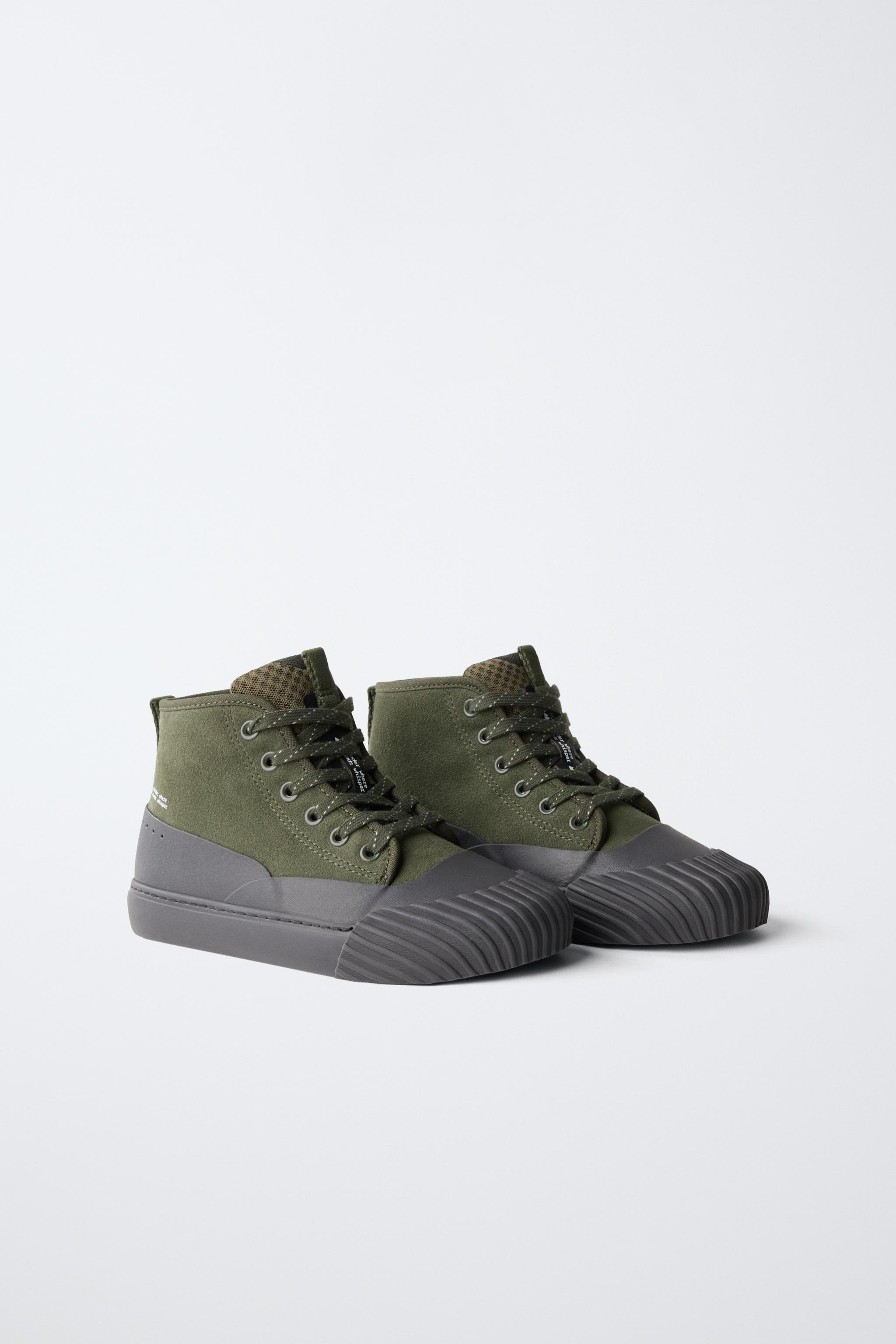 BASKETS MONTANTES EN CUIR