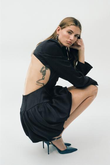 ROBE COURTE EFFET BALLON - Noir de Zara - Image 7