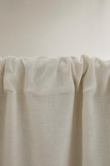 WHITE BLACKOUT LINEN CURTAIN - White by Zara - Image 2