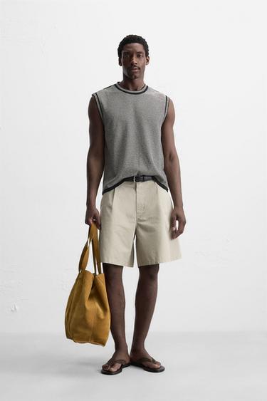 RELAXED FIT KNIT TANK TOP - Stripes by Zara