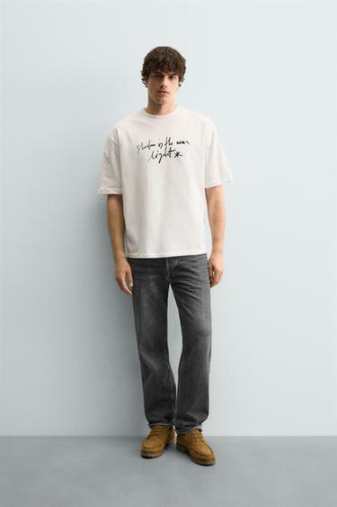 CAMISETA ESTAMPADO TEXTO - Blanco de Zara - Imagen 0