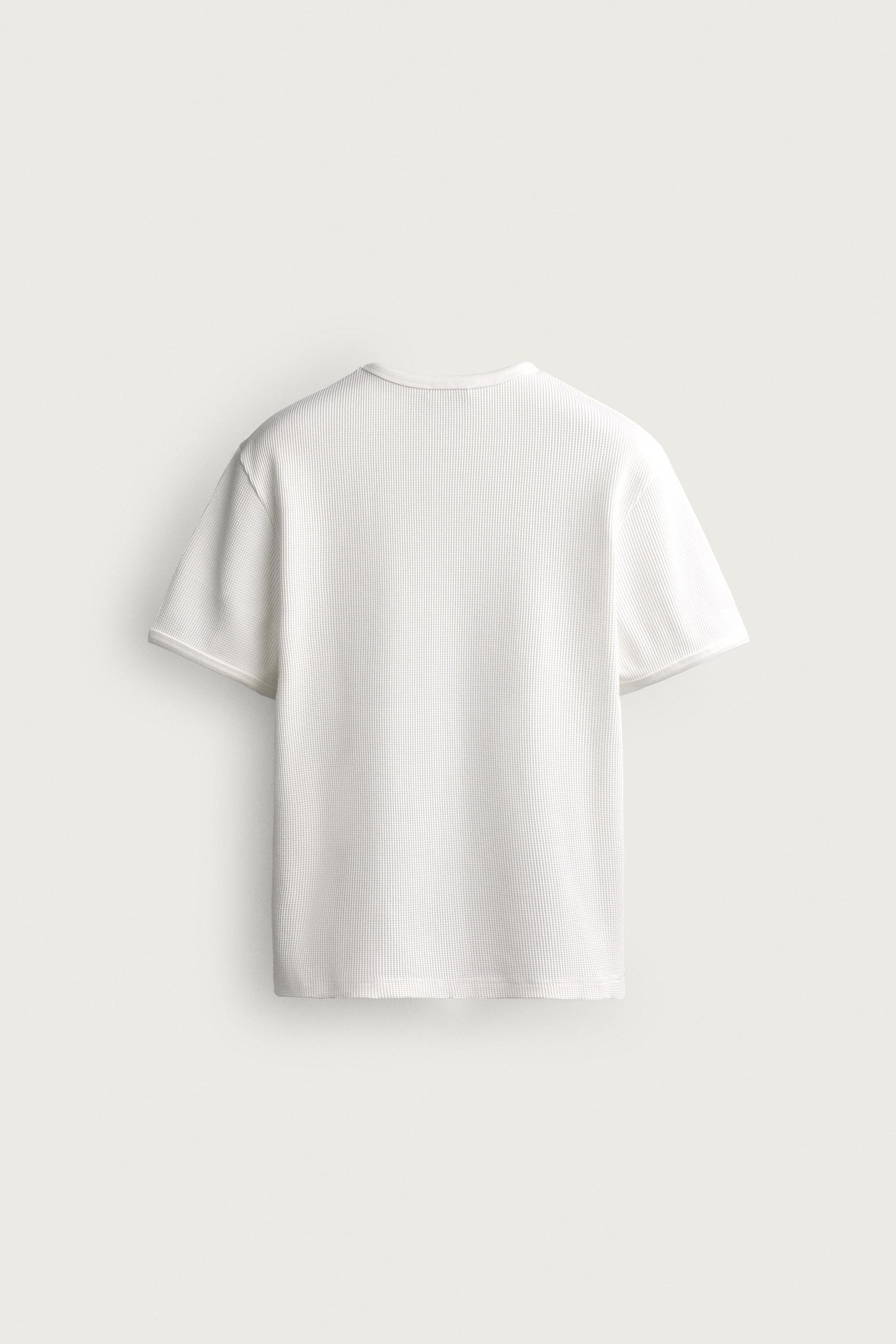 T-SHIRT À STRUCTURE WAFFLE