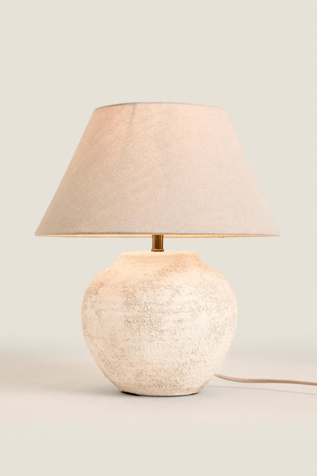 ANTIQUE CERAMIC TABLE LAMP — Terracotta