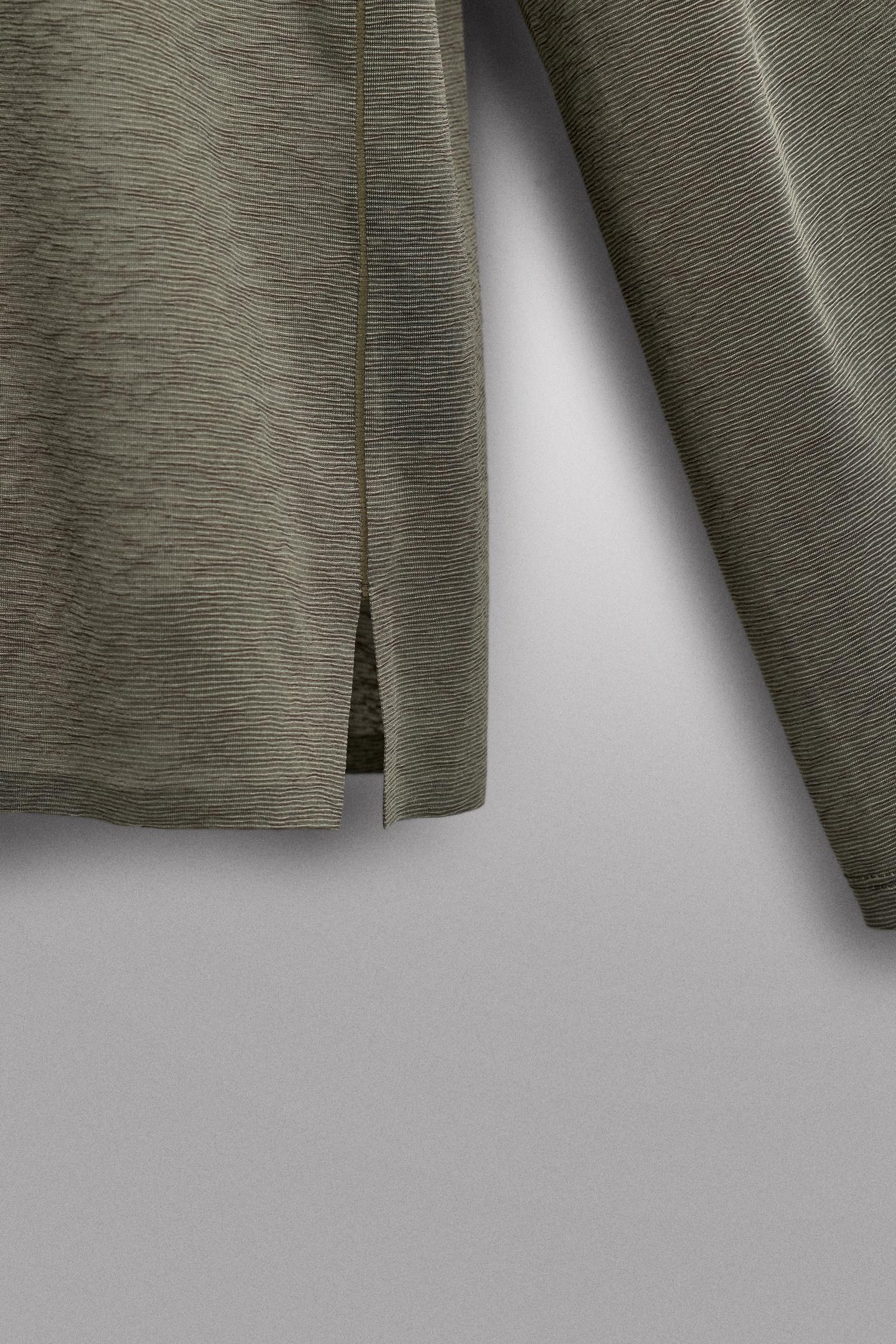 Мужская футболка Zara Lightweight Structured Running, цвет: Зелёный меланжевый — фото 10
