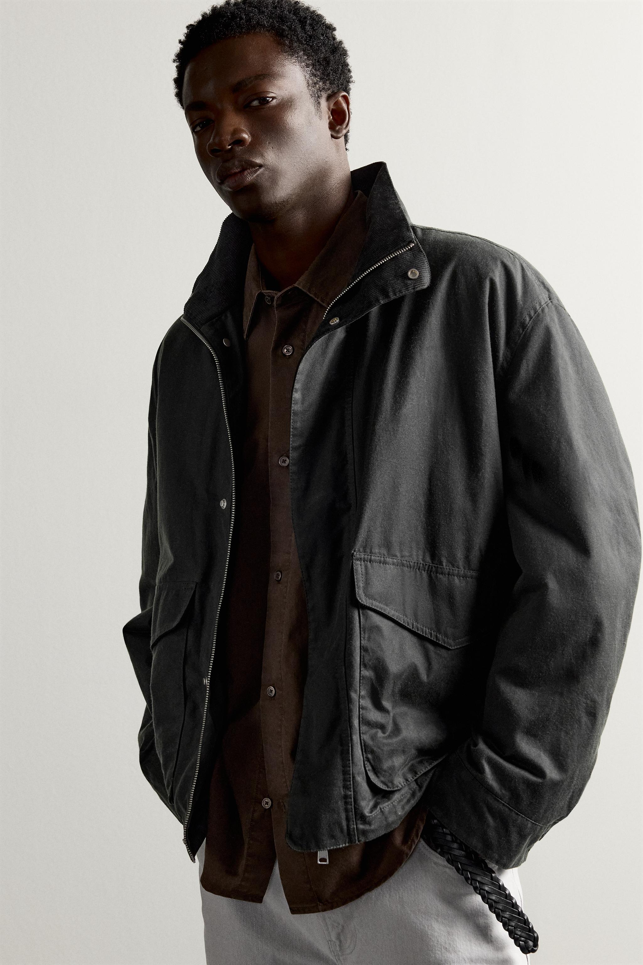 BLOUSON REGULAR FIT EFFET CIRÉ