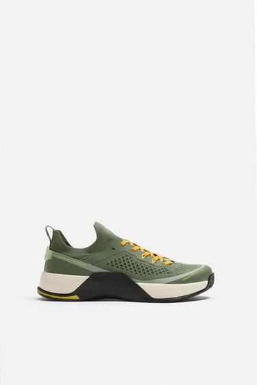 Zara TRAINING SNEAKERS - Light khaki