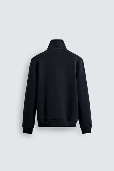 RIBBED ZIP-UP JACKET - Navy blue by Zara