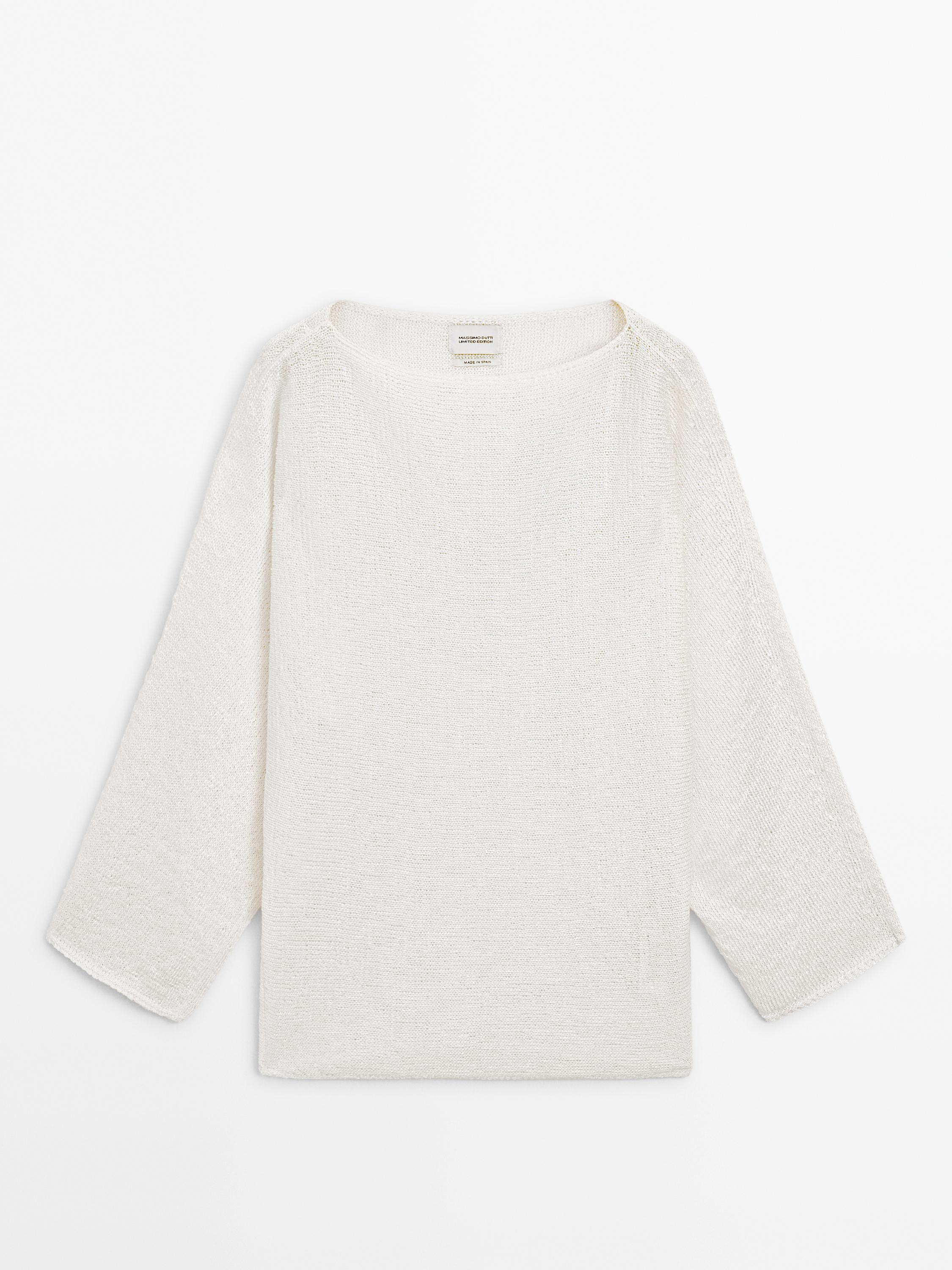 Knit sweater with open neck - Limited Edition