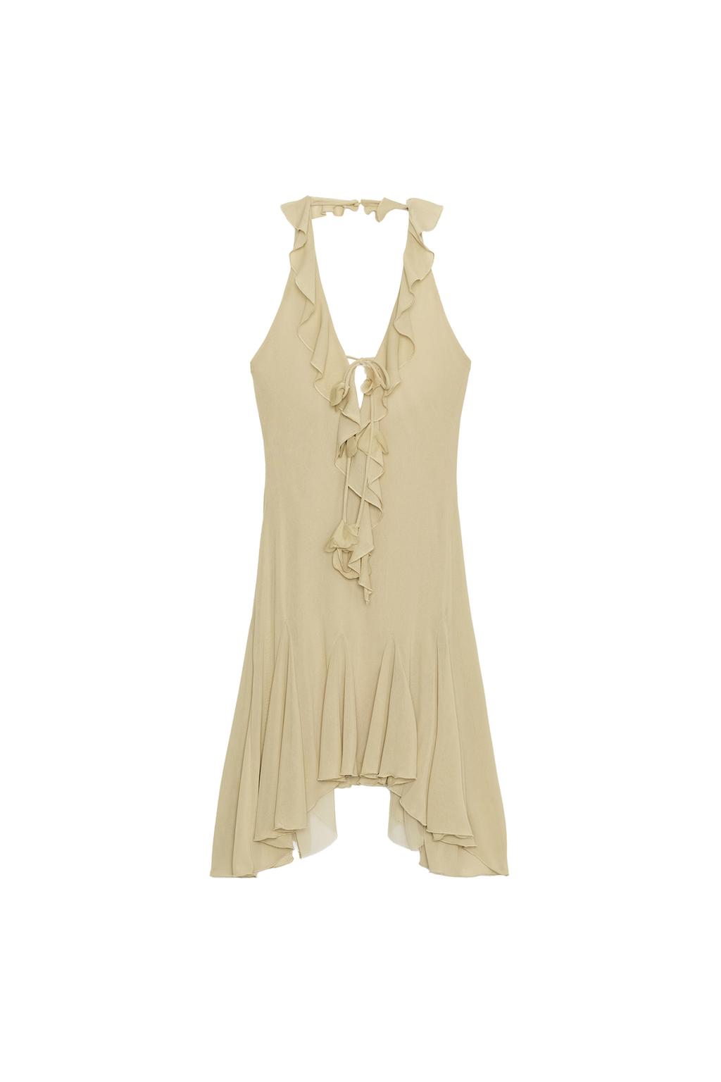RUFFLED HALTER DRESS - image 3