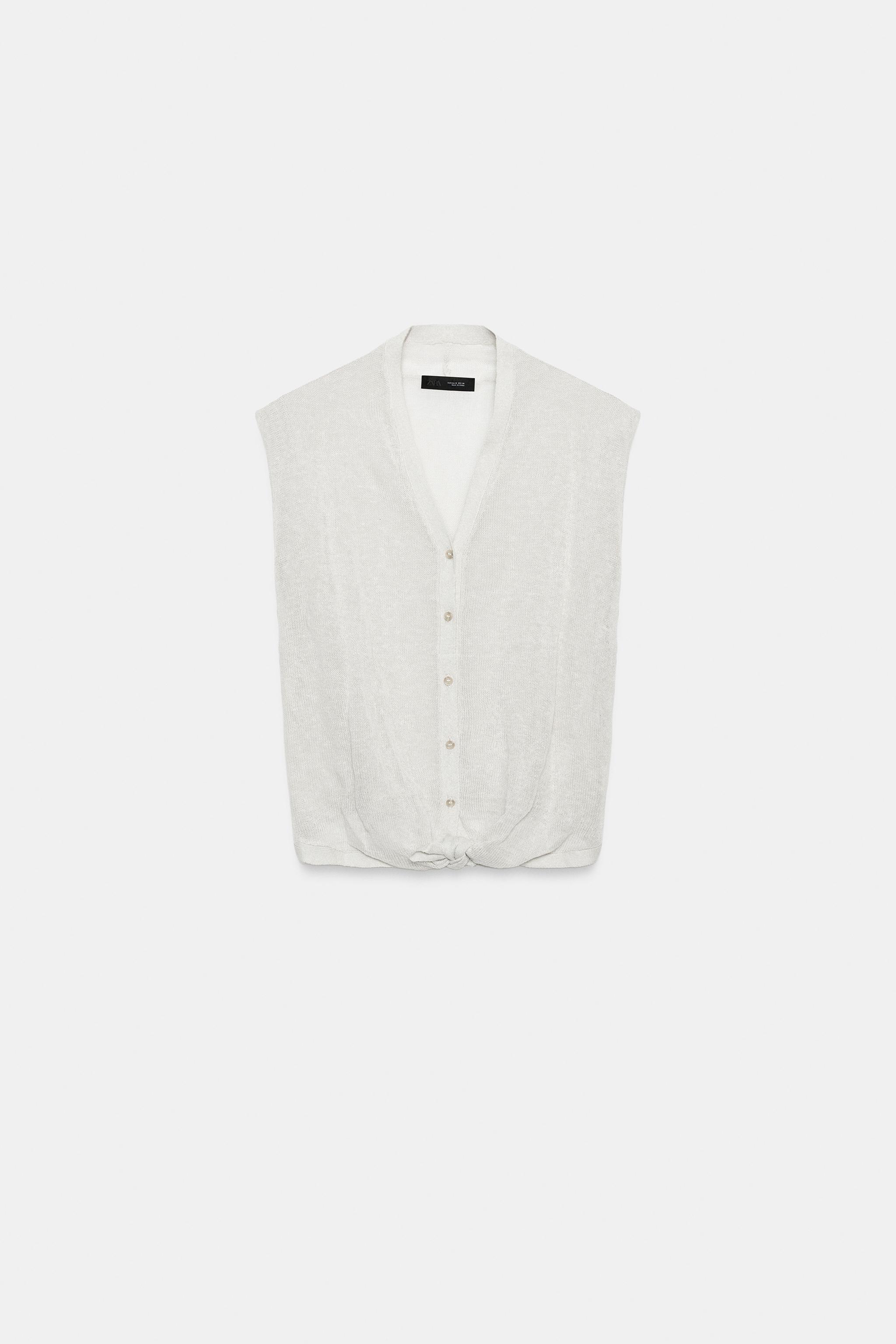 KNOT DETAIL KNIT VEST - Sand | ZARA United States