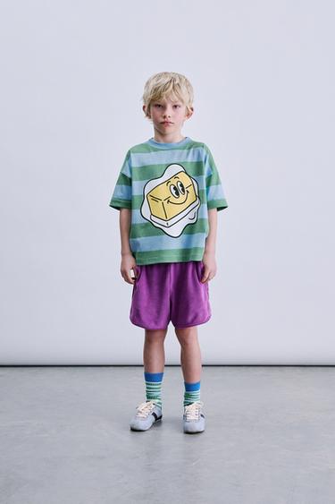 ÁO PHÔNG KẺ HỌA TIẾT BƠ - sọc từ Zara