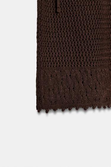 KNIT MINI SKIRT - Brown by Zara - Image 11