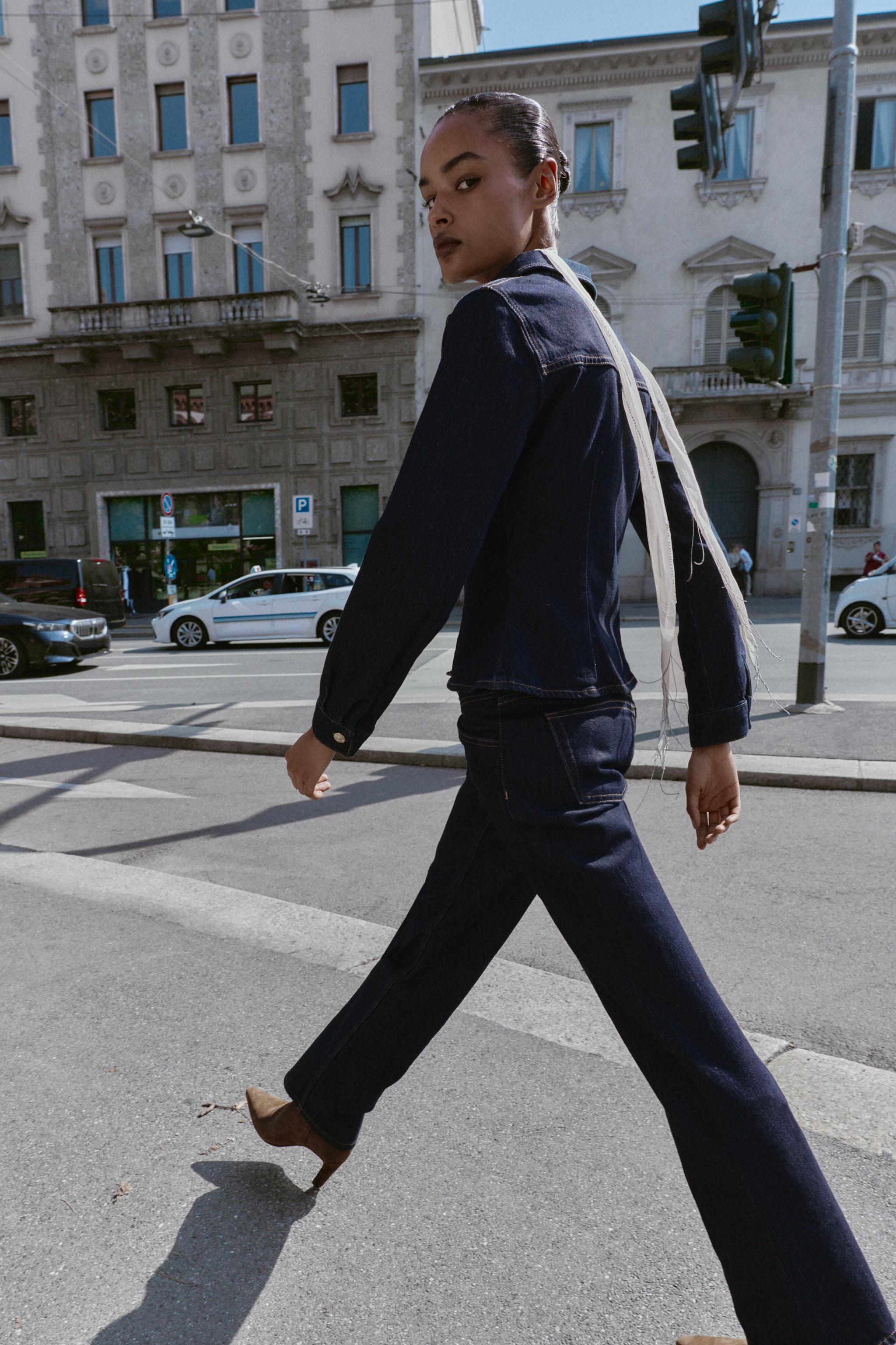 Z1975 FITTED DENIM SHIRT - Blue | ZARA South Africa