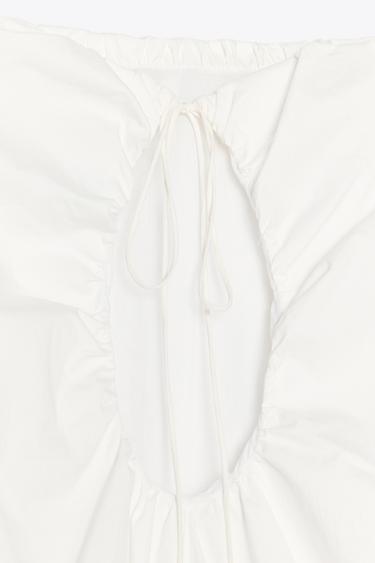 ROBE VOLUME ZW COLLECTION - Blanc cassé de Zara - Image 7