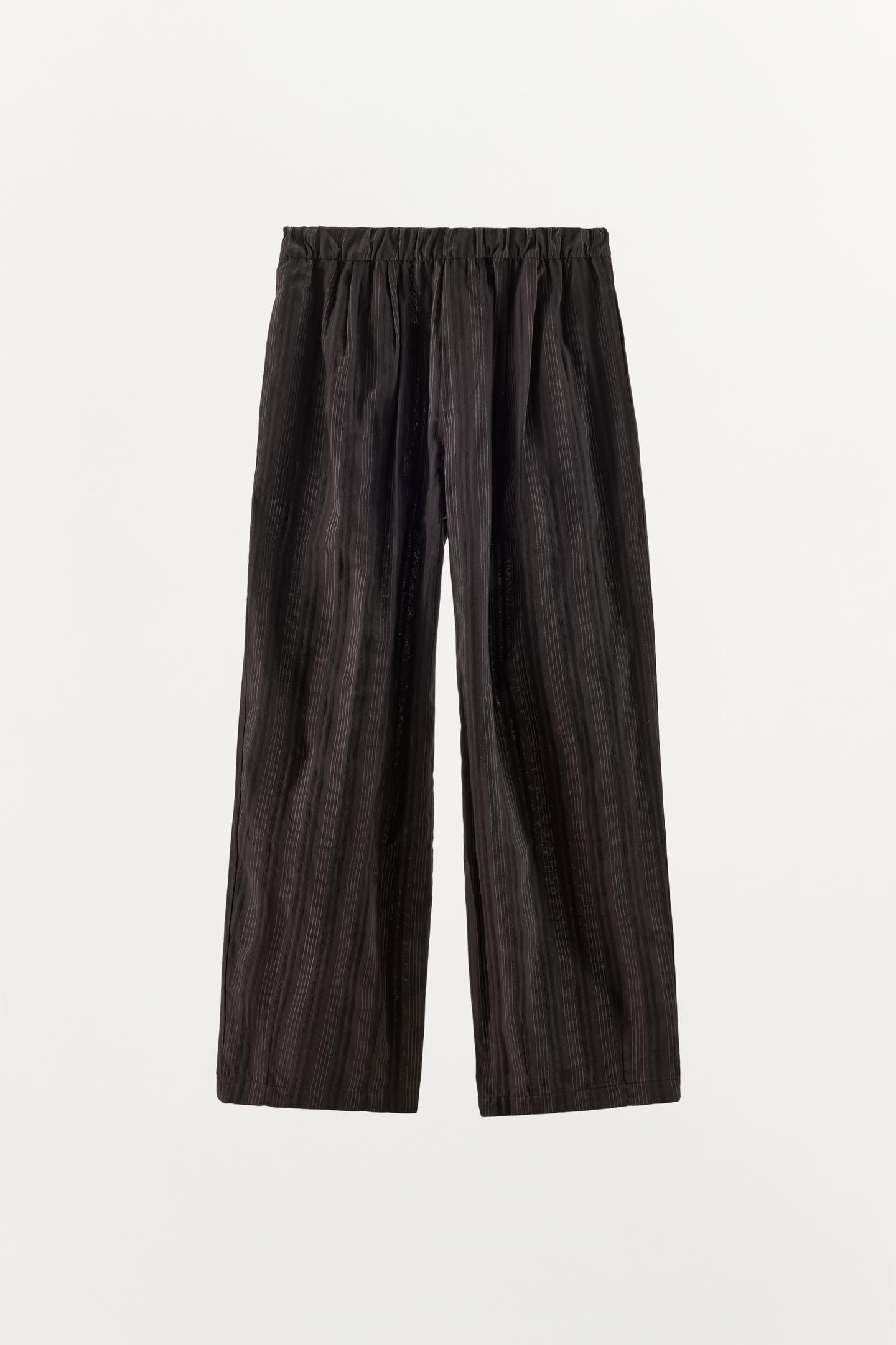 Пижамные брюки, в полоску — Zara, цвет: Баклажановый — фото 7