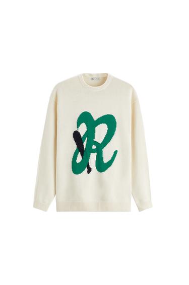 JACQUARD SWEATER WITH LETTER