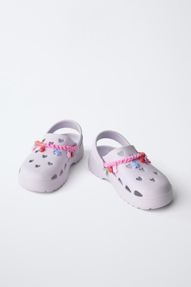 RUBBERISED CLOGS - Lilac by Zara - Image 2