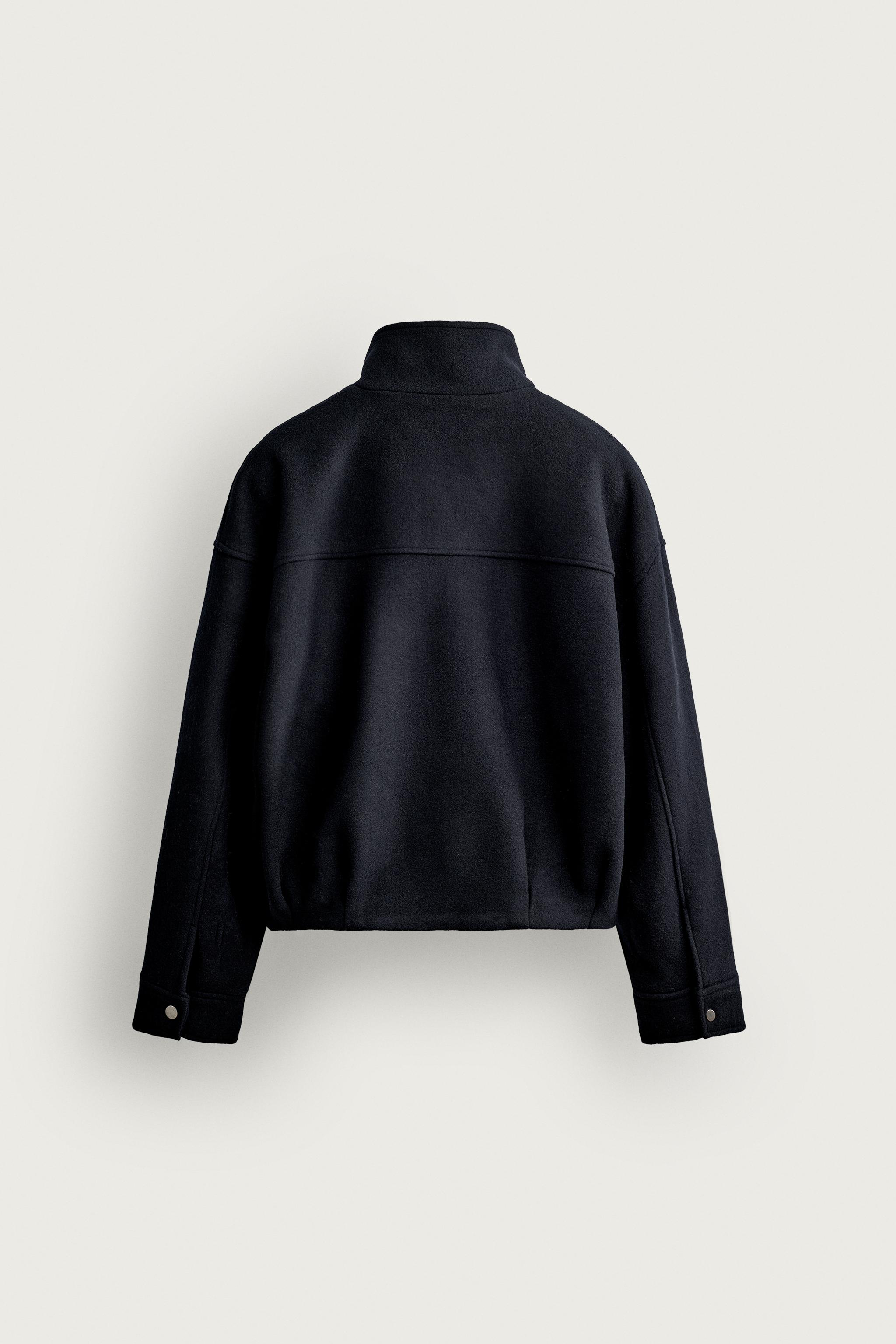 CROPPED WOOL-BLEND JACKET