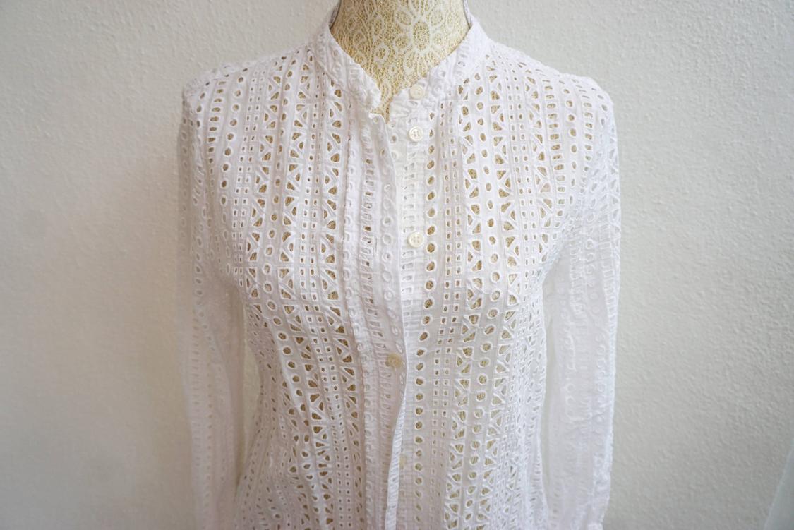 LONGLINE SHIRT WITH CUTWORK EMBROIDERY - Image 3
