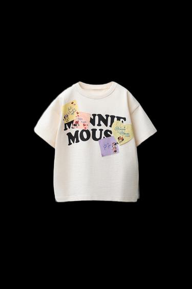 Zara MINNIE MOUSE © DISNEY PATCH T-SHIRT - Ecru - Image 0
