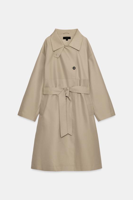 TRENCH À CEINTURE WATER REPELLENT - Marron clair de Zara - Image 7