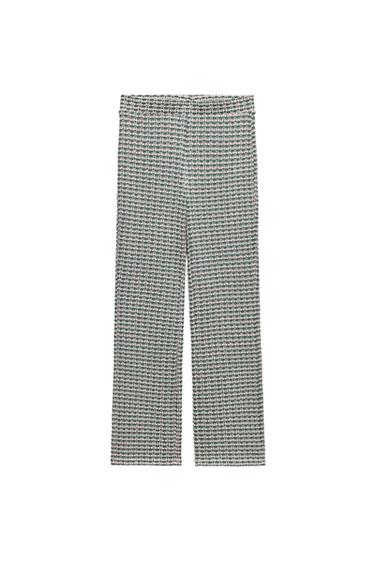 JACQUARD CROPPED TROUSERS