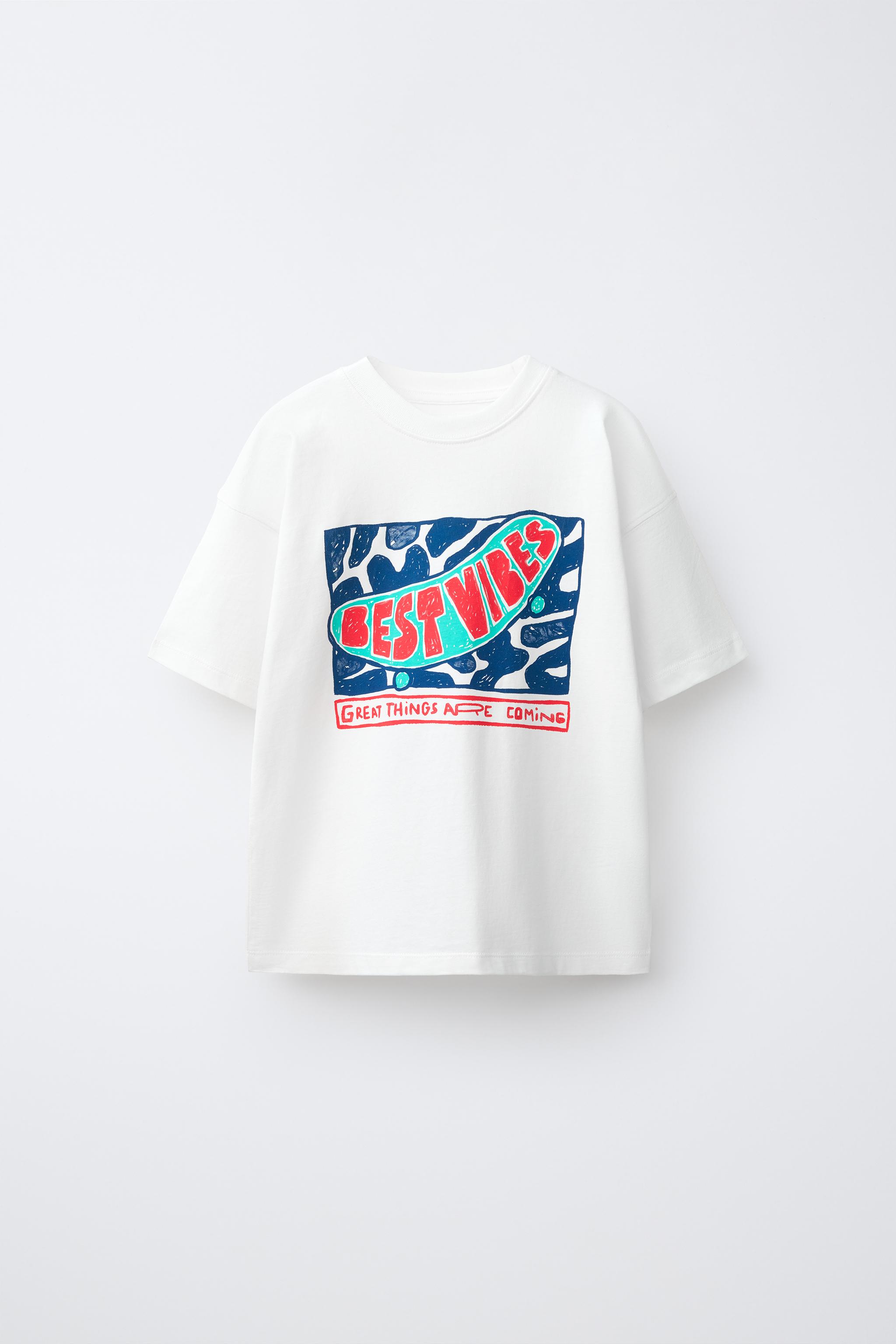 TEXT PRINT T-SHIRT — White