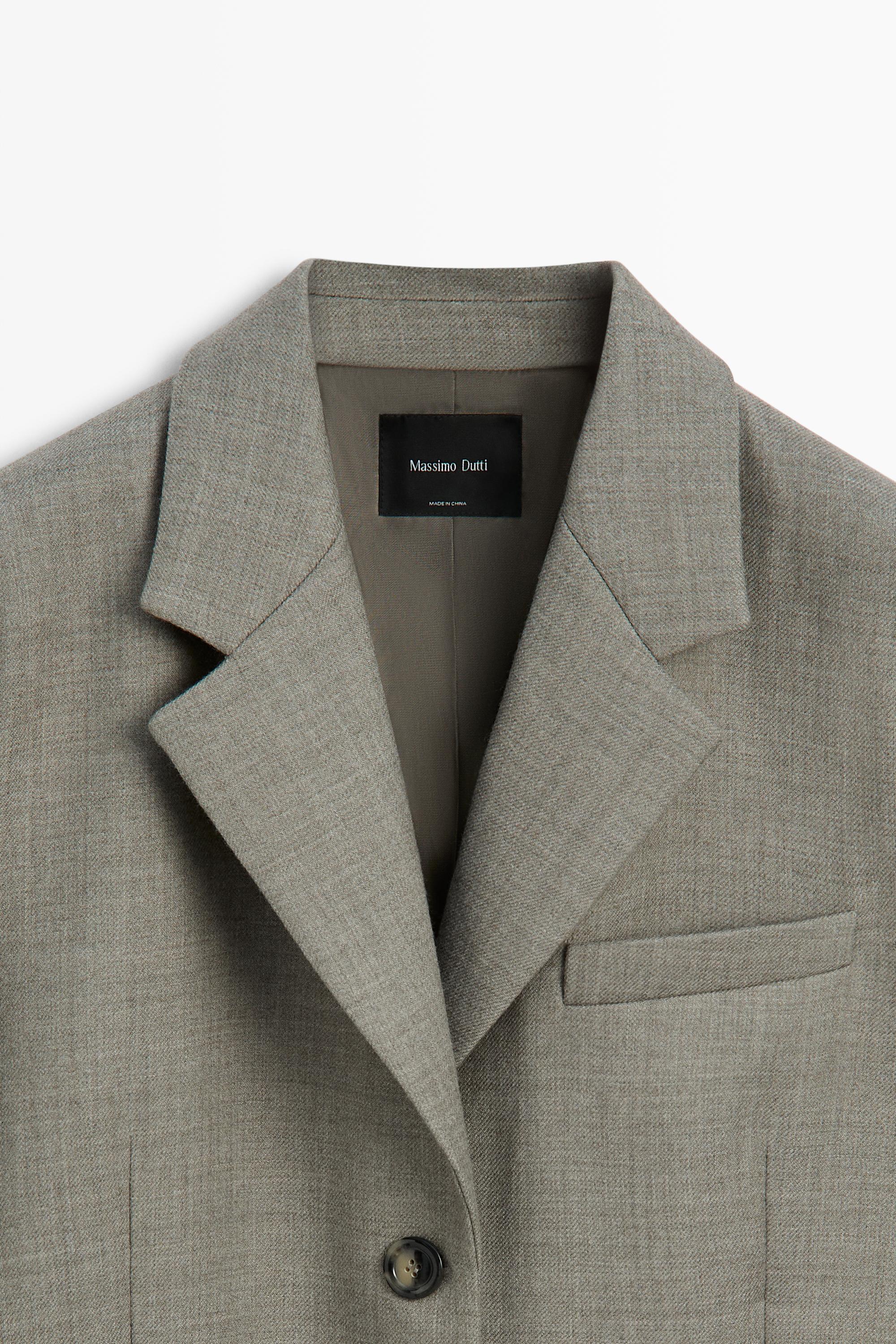 100% wool long coat