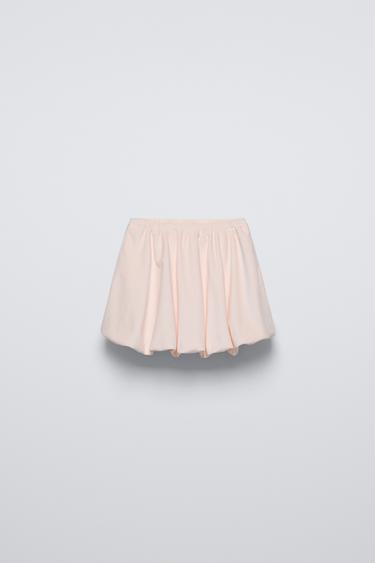 VELVET BALLOON SKIRT - Ecru by Zara