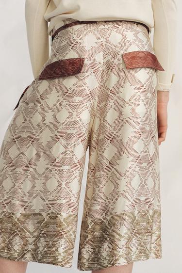 SHORT FLUID IMPRIMÉ ZW COLLECTION - Écru de Zara - Image 7