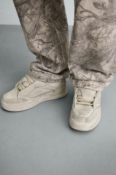 DISTRESSED CHUNKY TRAINERS - Bone White by Zara - Image 2