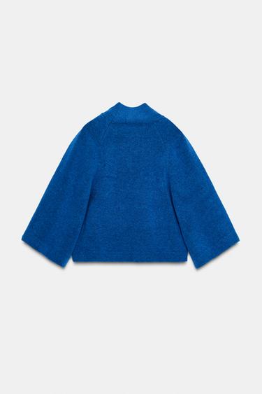 PULL EN MAILLE À MANCHES LARGES - Bleu roi de Zara - Image 5