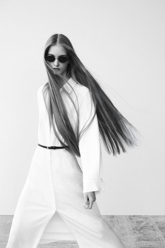 BELTED SHIRT DRESS - Oyster-white by Zara - Image 0
