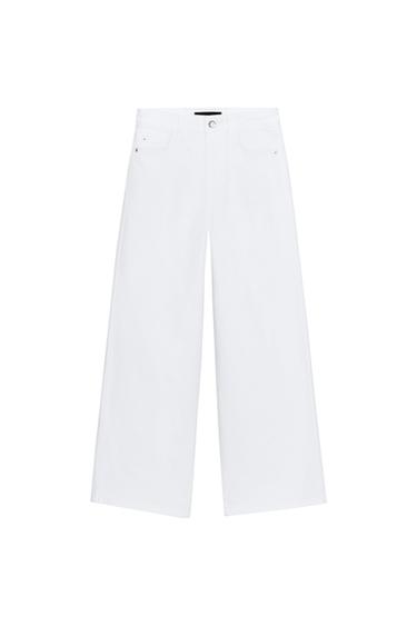JEANS Z1975 CULOTTE TIRO ALTO COMFORT - Blanco de Zara