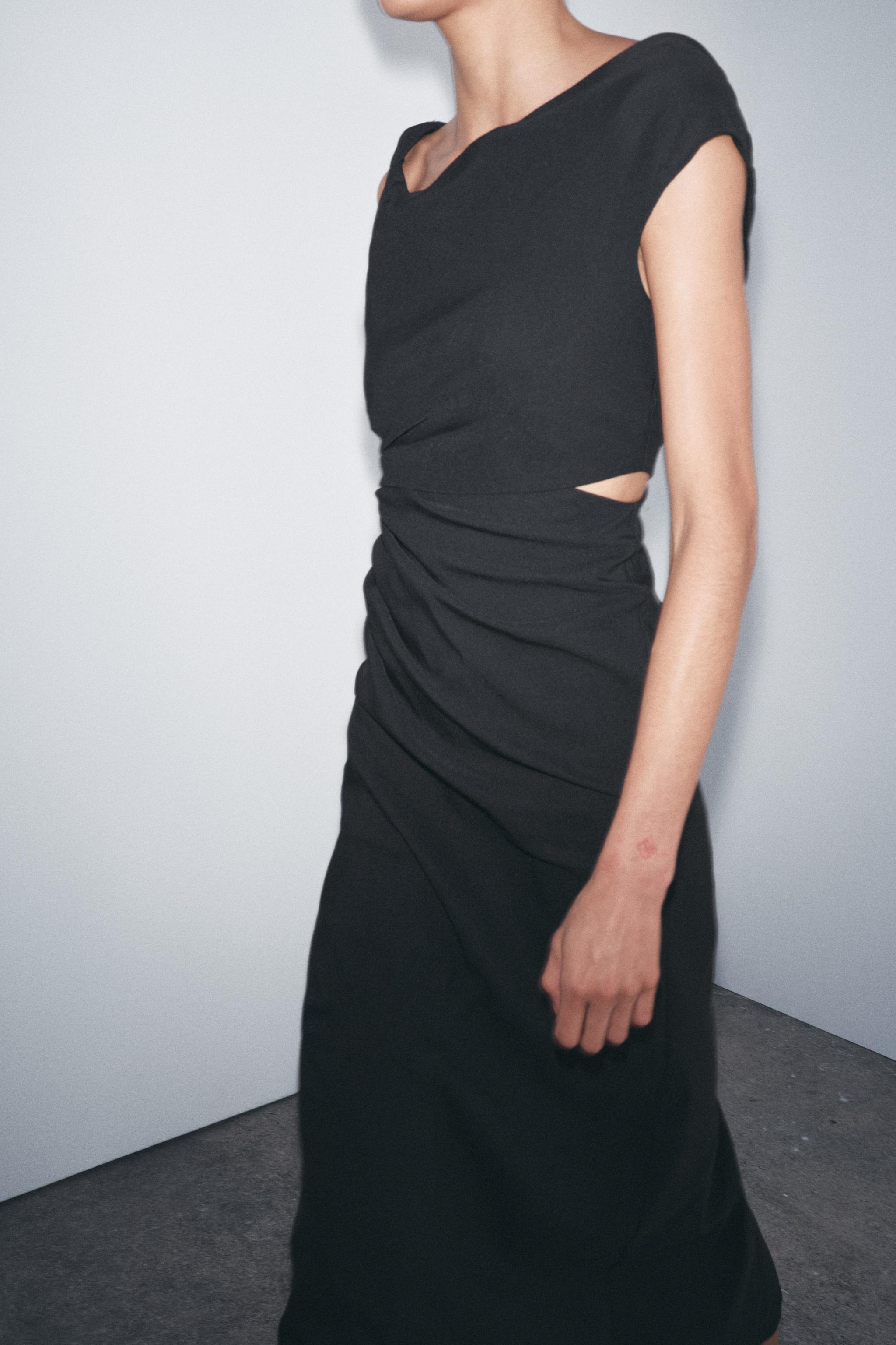 ZARA チェーン アップリケ ニット ロング マキシ ワンピース