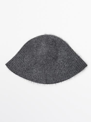 Zara Cashmere blend bucket hat - Gray - Image 0