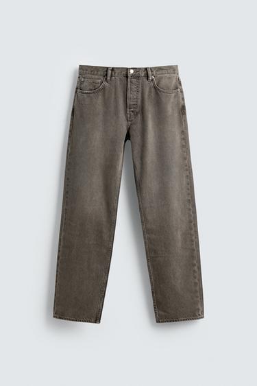 STRAIGHT FIT JEANS - camel by Zara