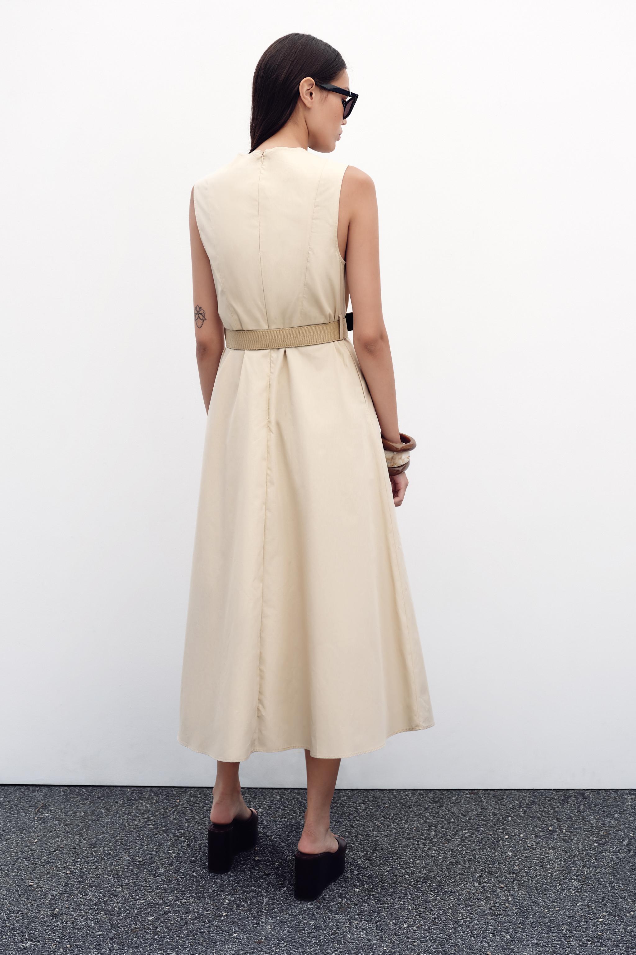 【新品未使用タグ付き】Notting Hill Belted Dress S Shipping early September] [powder sky / black] Notting Hill