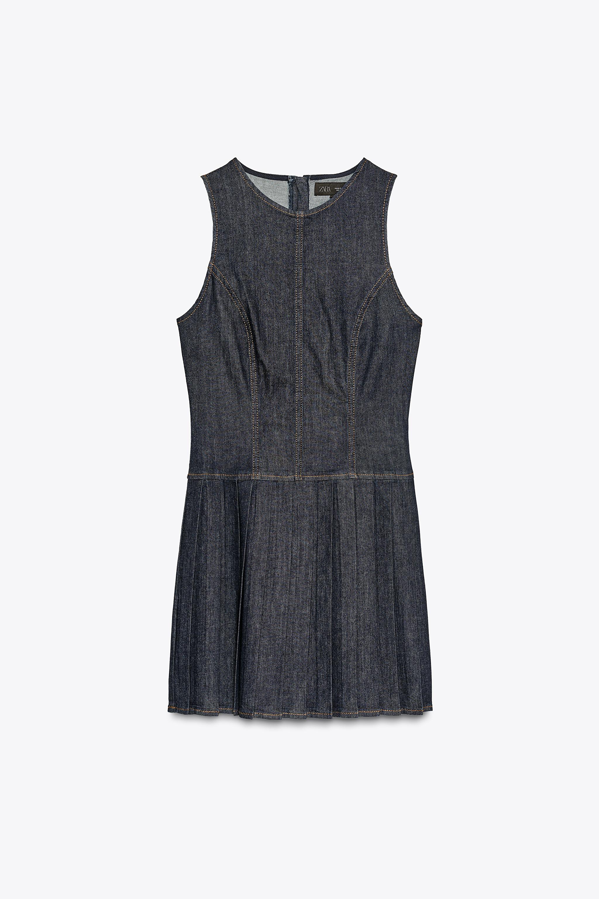 ♡新品　タグ付き　ZARA プリーツ入りミディワンピース　ブラック　XS 翌日発送ZARAザラプリーツミディワンピースブラックXL新品未使用
