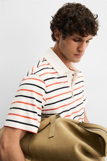 STRIPED POLO SHIRT - striped by Zara - Image 4