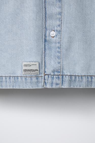 CHEMISE DENIM FLUIDE - Bleu clair de Zara - Image 3
