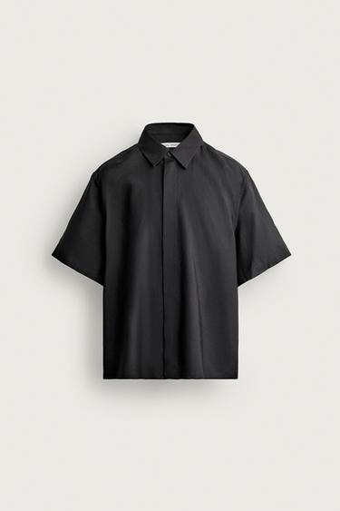 FLOWING RELAXED FIT SHIRT - Black by Zara