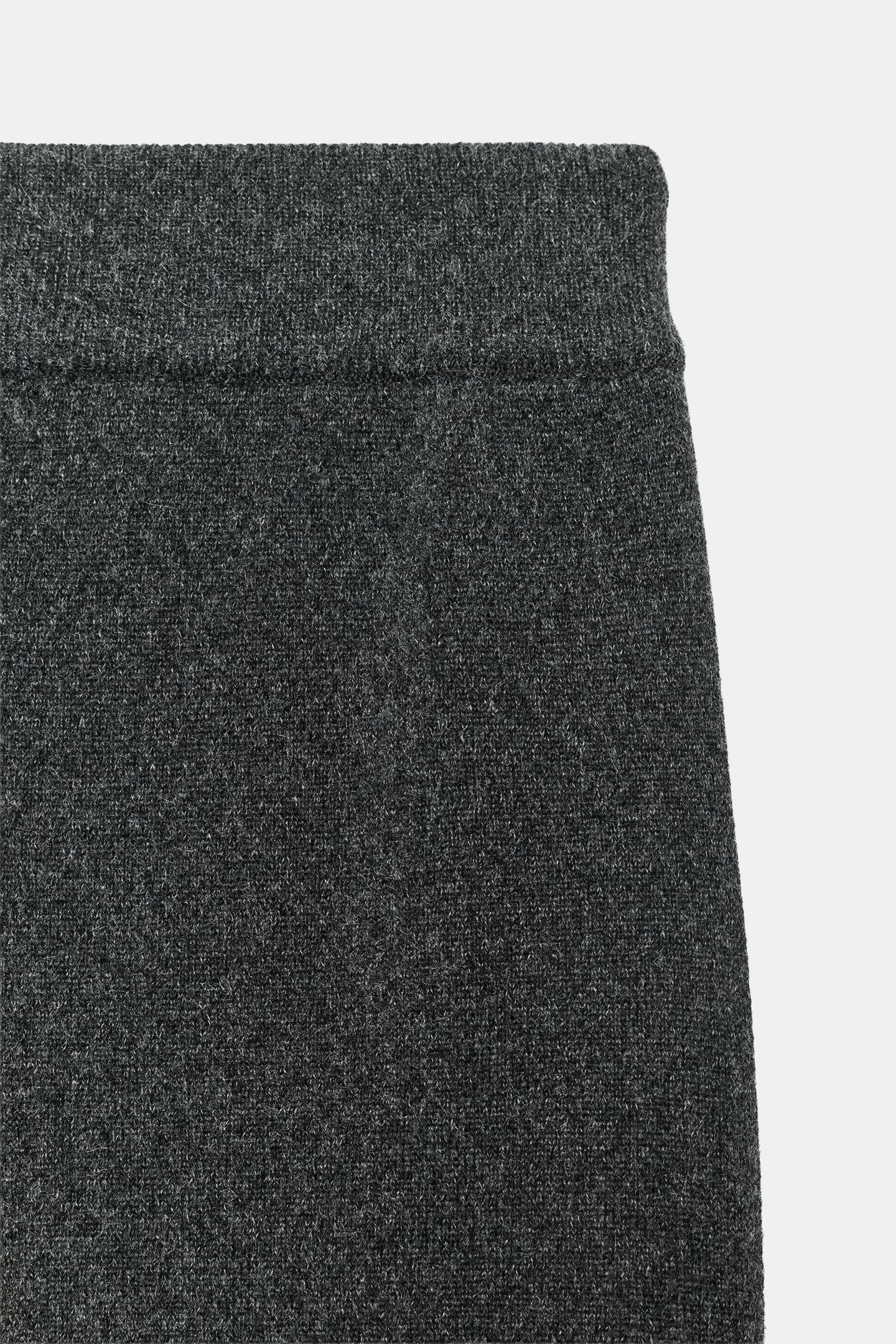 Женские брюки Zara Knit Wide-Leg, цвет: Серый — фото 8