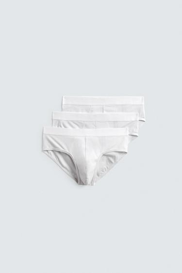 მამაკაცის საცვალი ძირითადი ნაკრები 3 - Zara-ს White