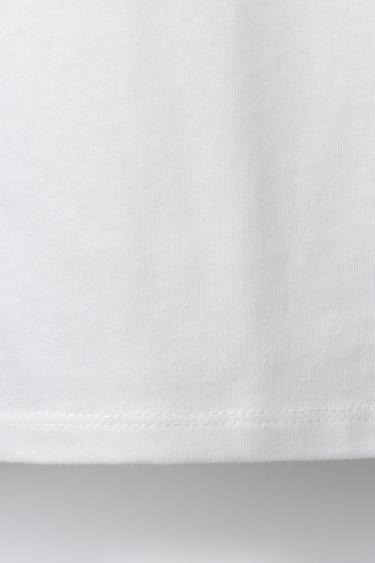 T-SHIRT À INSCRIPTION IMPRIMÉE - Blanc de Zara - Image 3