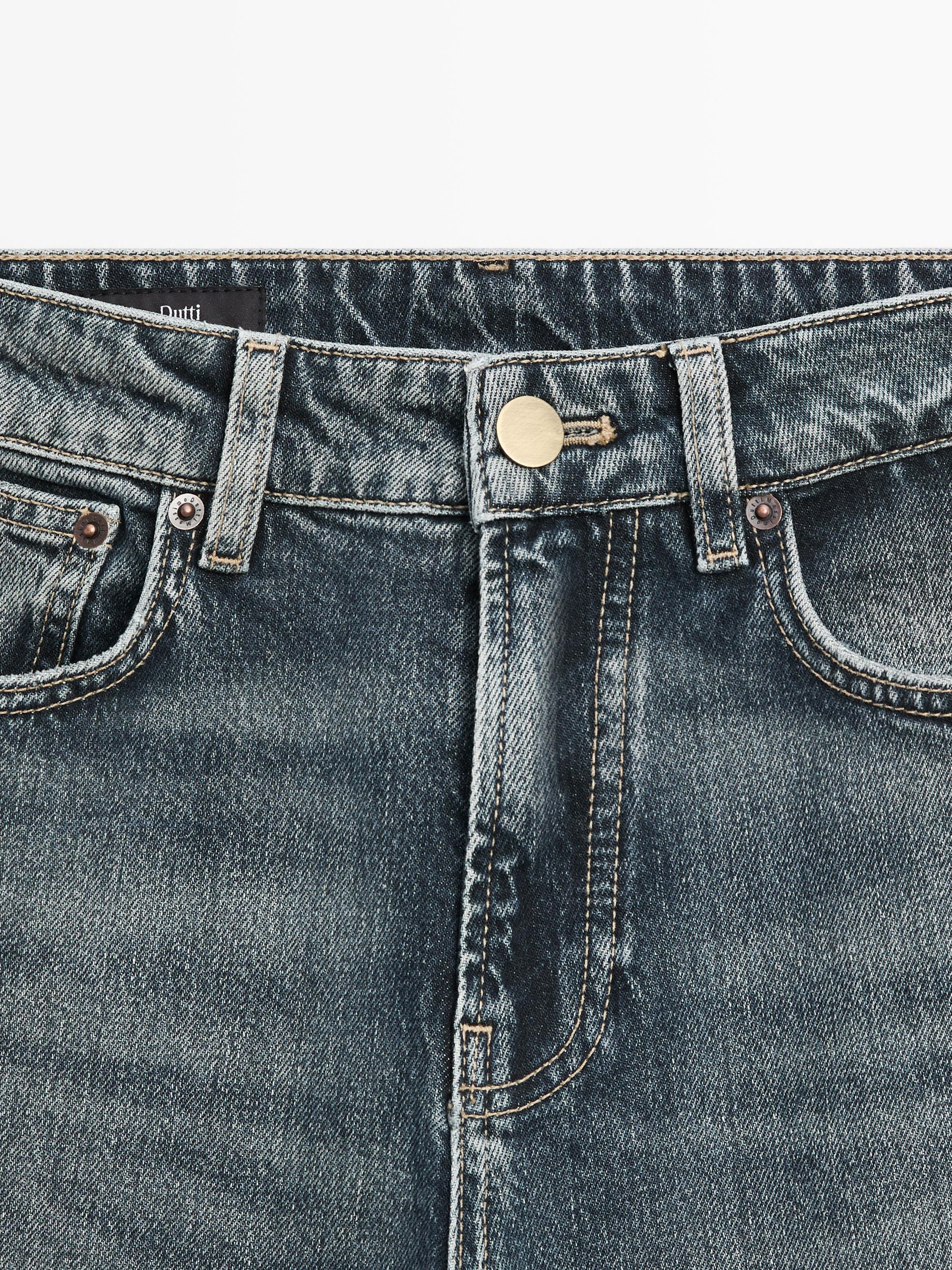 Jean straight flare mid-rise