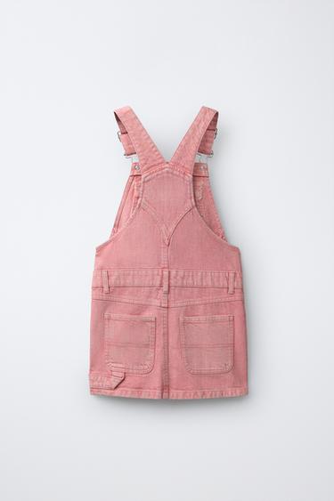 PATCH PINAFORE DRESS - salmon pink by Zara - Image 1